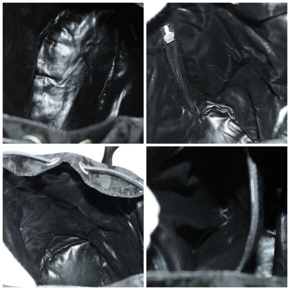 Salvatore Ferragamo Backpack Nylon Black Silver - Picture 15 of 16